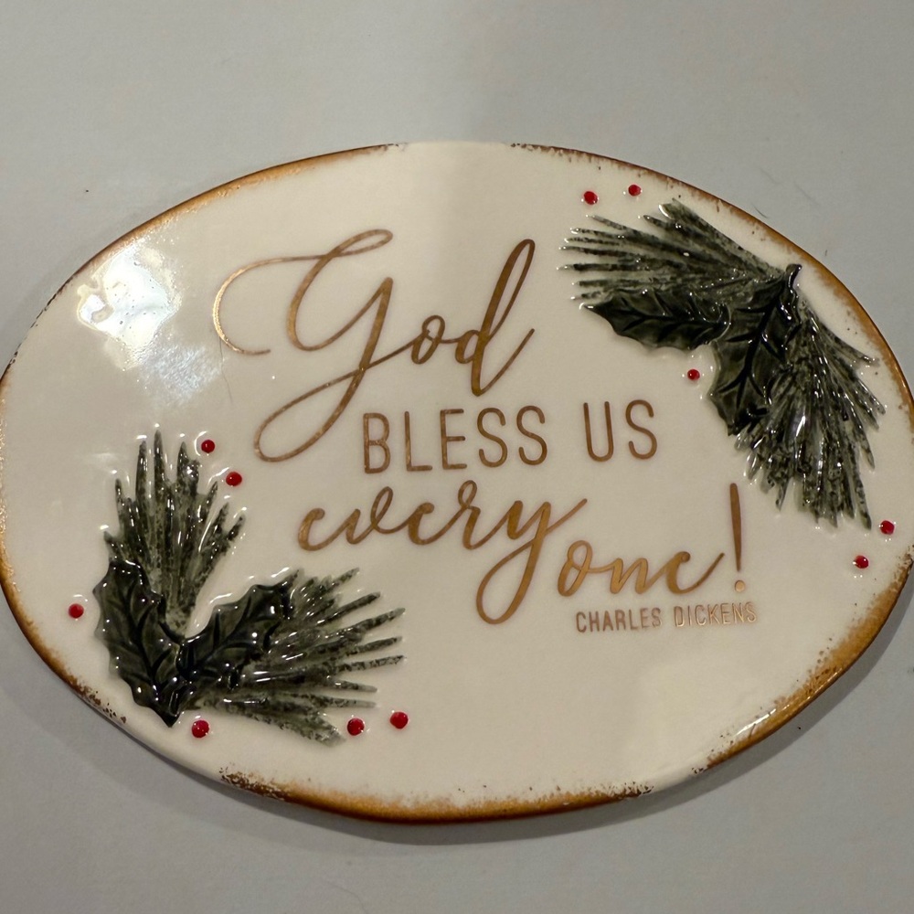 Charles Dickens God Bless us, Everyone plaque